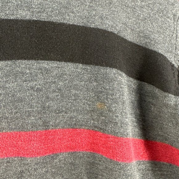 Marq Athletic Fit Mens Striped Sweater Medium Gray Crew Neck Relax Fit Casual - Picture 3 of 16
